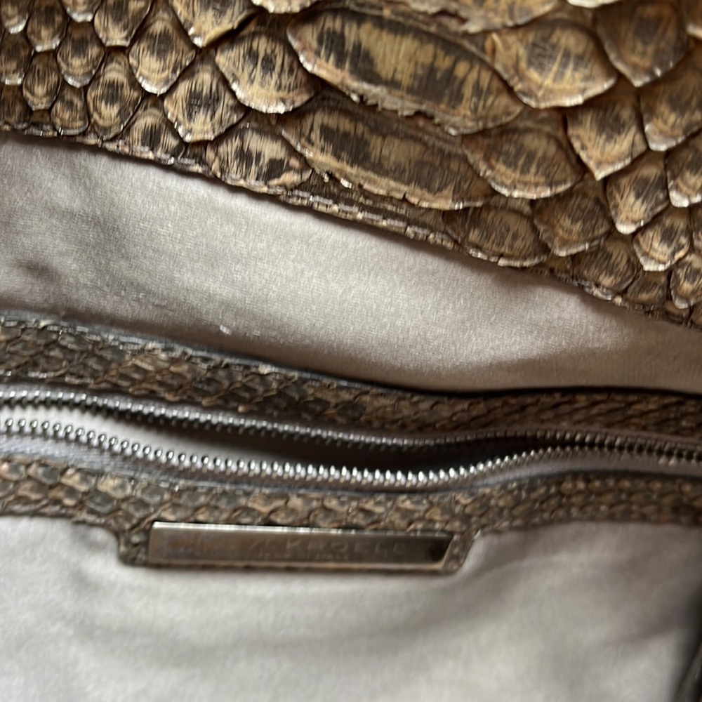 Devi Kroell Gold And Silver Python Handbag - image 2